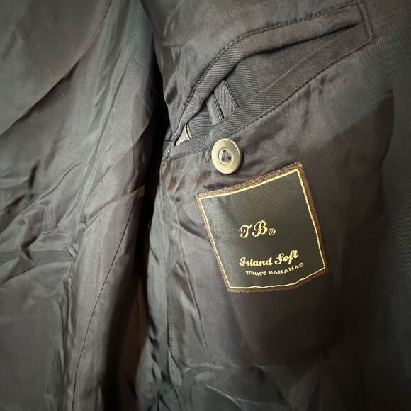 Tommy Bahama Island Soft Silk Jacket Men’s M/46 Notched Collar Three Button Blac - Picture 11 of 11